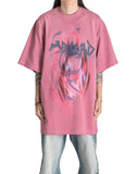 SANKUANZ - CROPPED REGULAR-SHOULDER GRAFFITI PRINT SHORT-SLEEVE T-SHIRT - 082plus