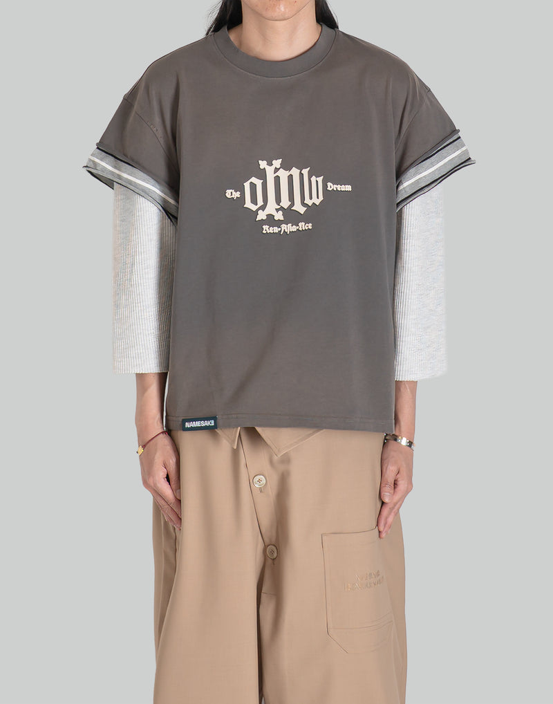 NAMESAKE - STANDY 3-LAYERED TEE - 082plus
