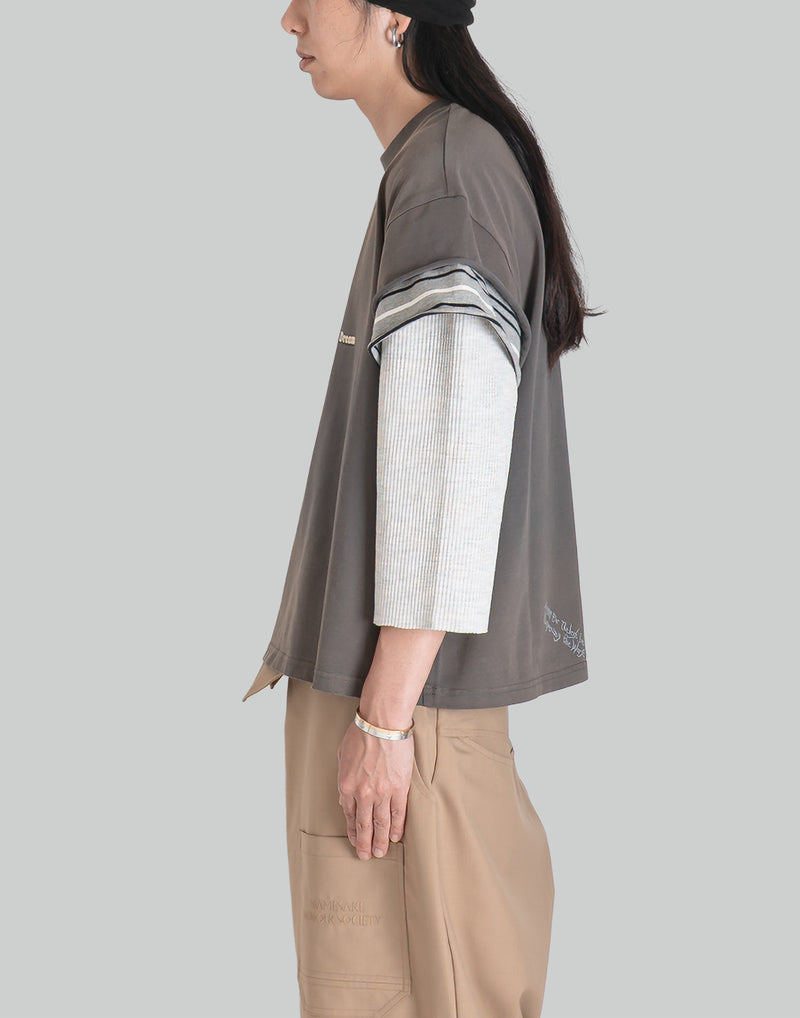 NAMESAKE - STANDY 3-LAYERED TEE - 082plus