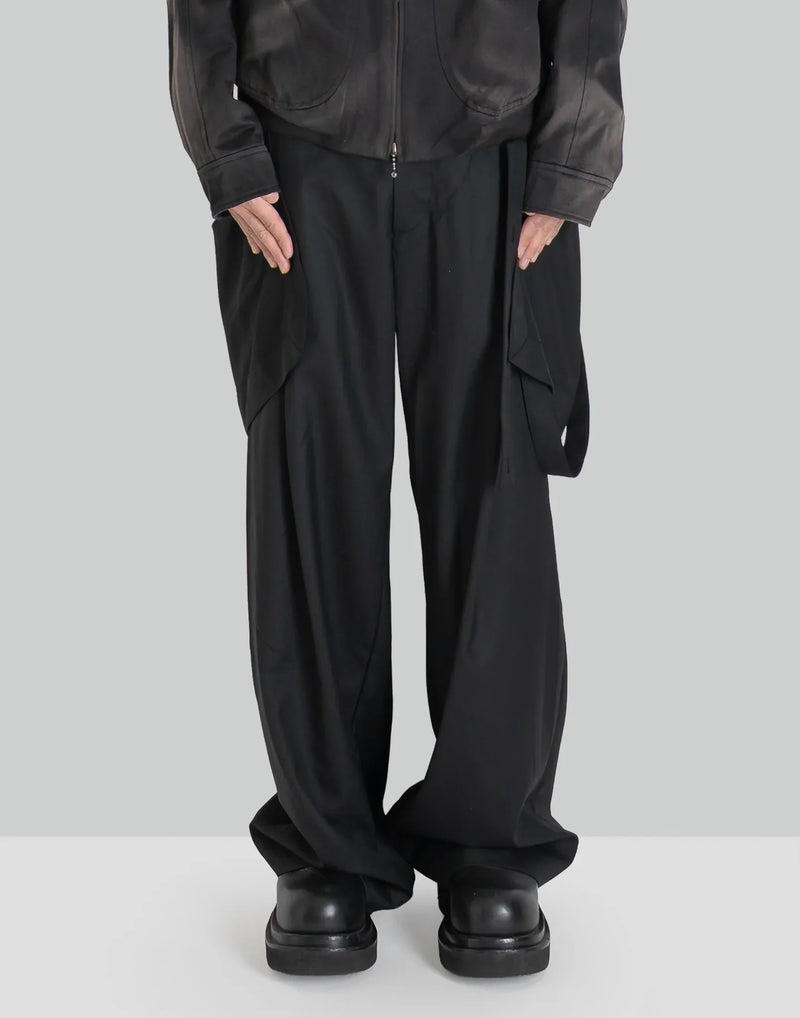 JiyongKim - STRAP DETAILED TAILOR TROUSERS - 082plus