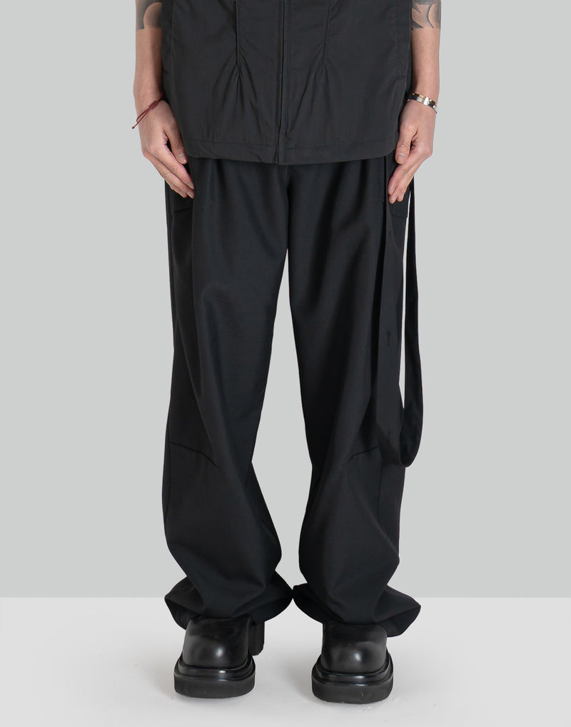 JiyongKim - STRAP DETAILED WIDE TROUSERS - 082plus