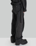 SUN-BLAECHED FLAP DETAILED TROUSERS