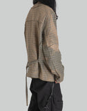 SUN-BLEACHED COLLARLESS TWEED JACKET - 082plus