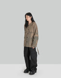 SUN-BLEACHED COLLARLESS TWEED JACKET - 082plus