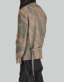 SUN-BLEACHED COLLARLESS TWEED JACKET - 082plus