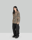 SUN-BLEACHED COLLARLESS TWEED JACKET - 082plus