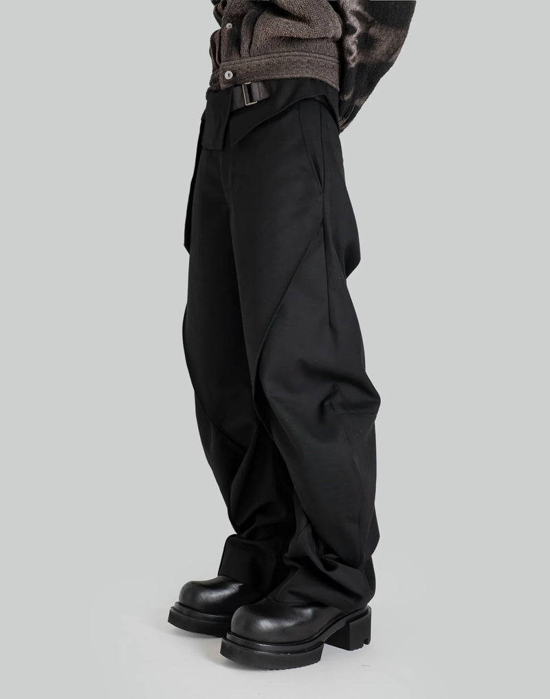 JiyongKim - SUN-BLEACHED CURVED TROUSERS - 082plus