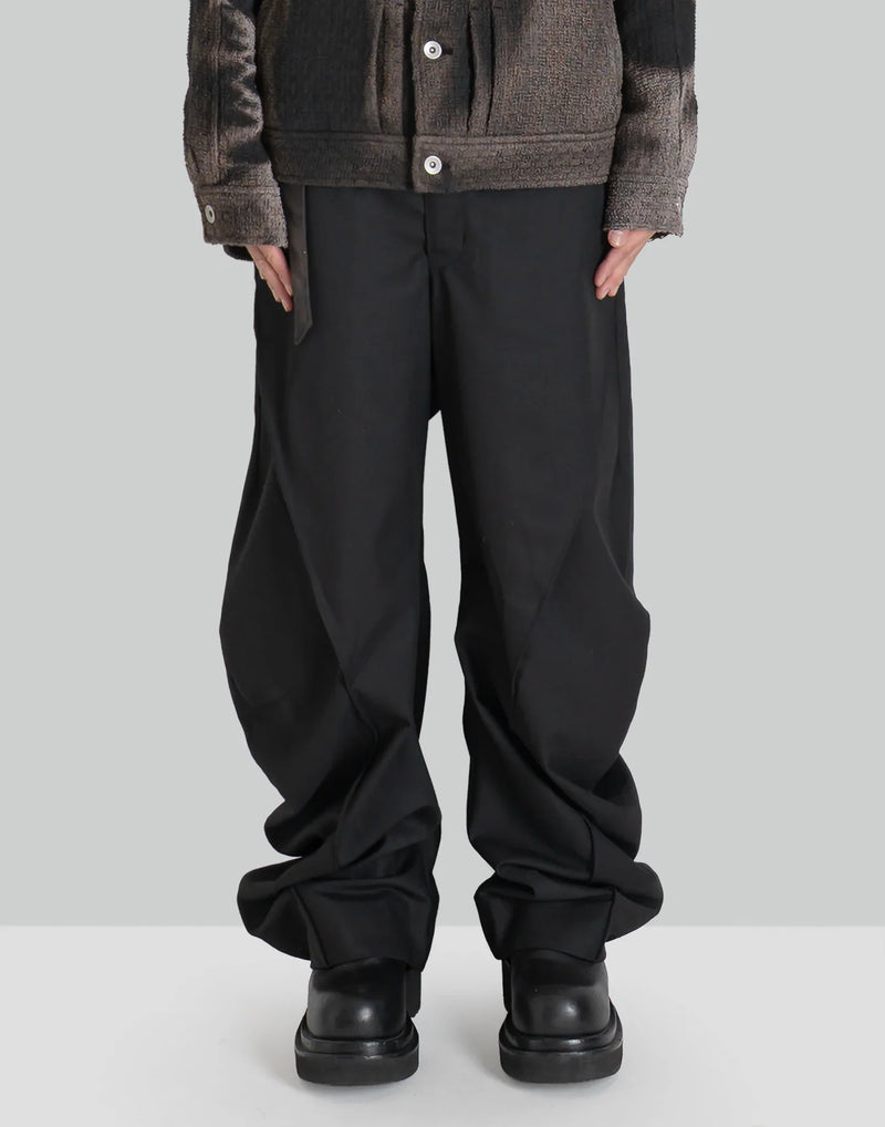 JiyongKim - SUN-BLEACHED CURVED TROUSERS - 082plus