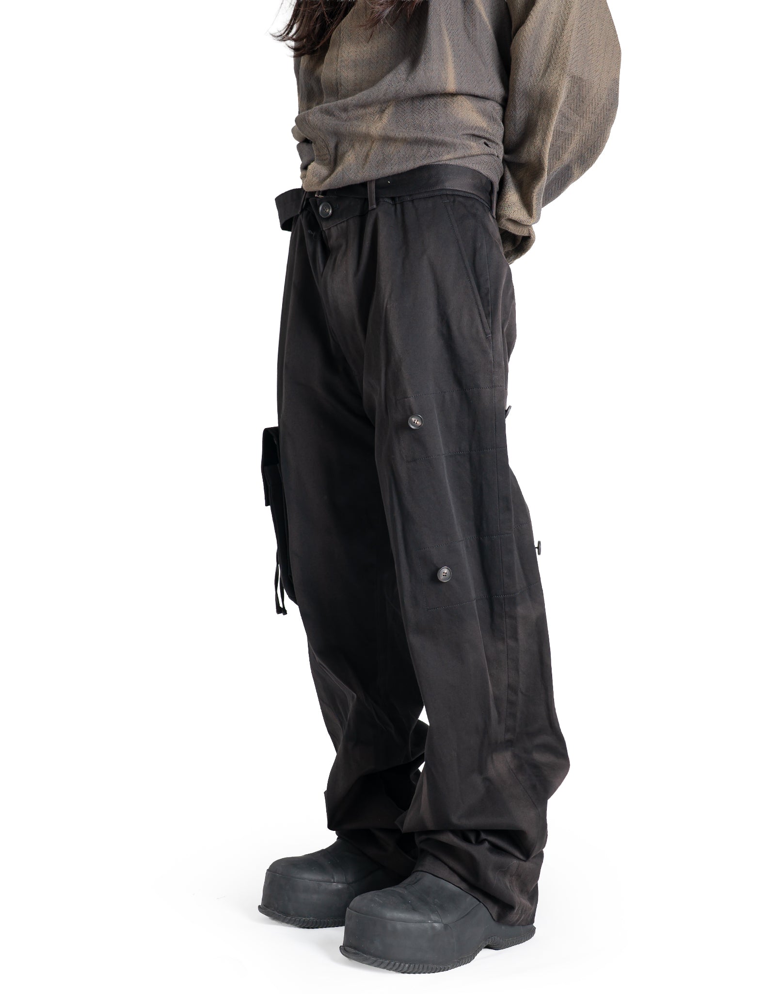 JiyongKim - SUN-BLEACHED DETACHABLE POCKET TROUSERS - 082plus