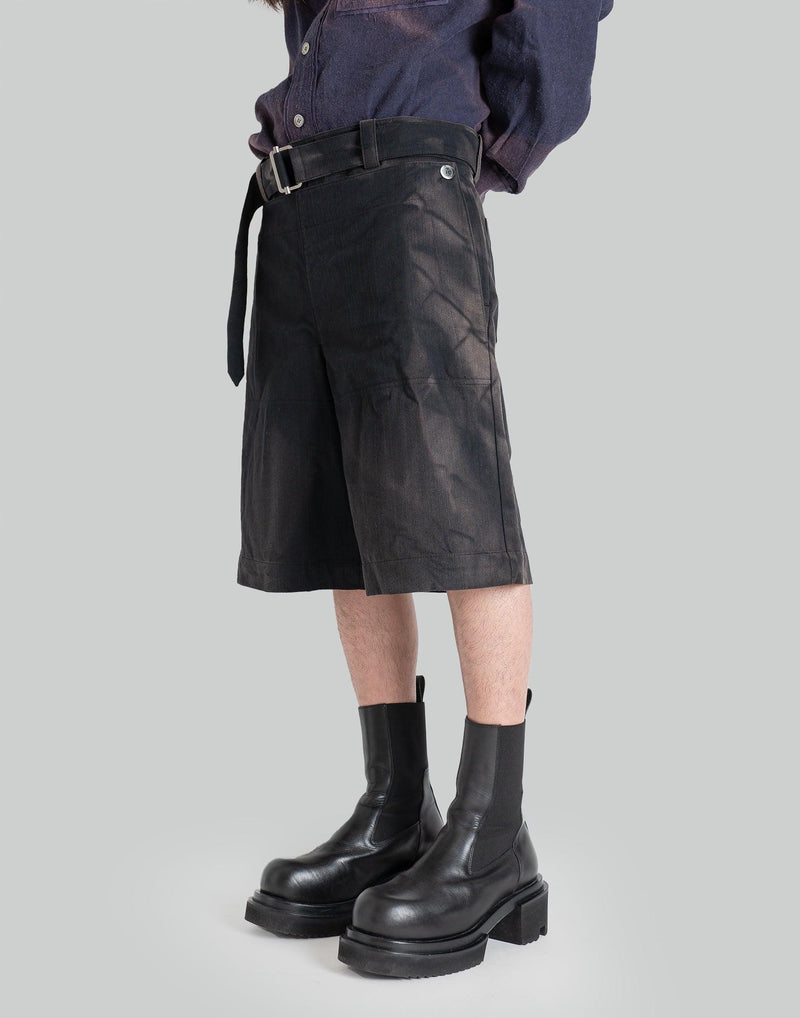 JiyongKim - SUN-BLEACHED DOUBLE FRONT SHORTS - 082plus