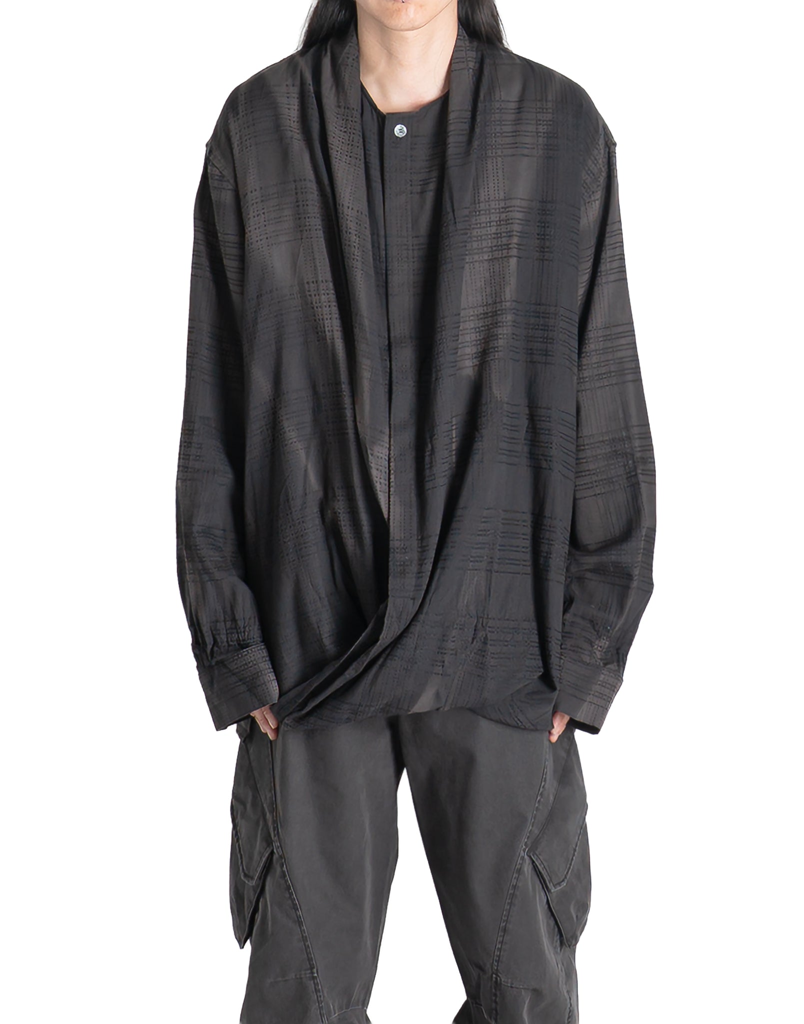 JiyongKim - SUN-BLEACHED DRAPE SHIRT - 082plus