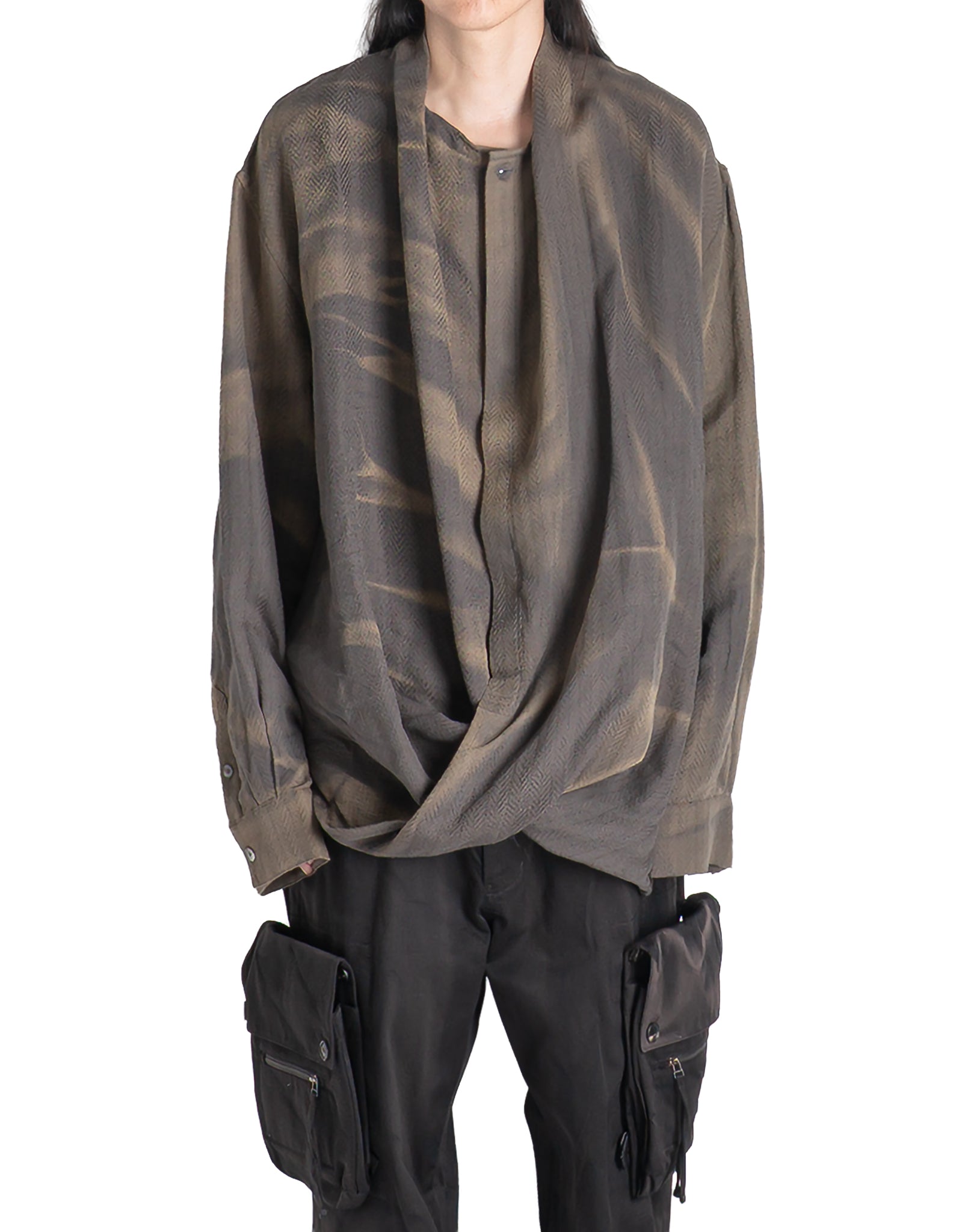 JiyongKim - SUN-BLEACHED DRAPE SHIRT - 082plus