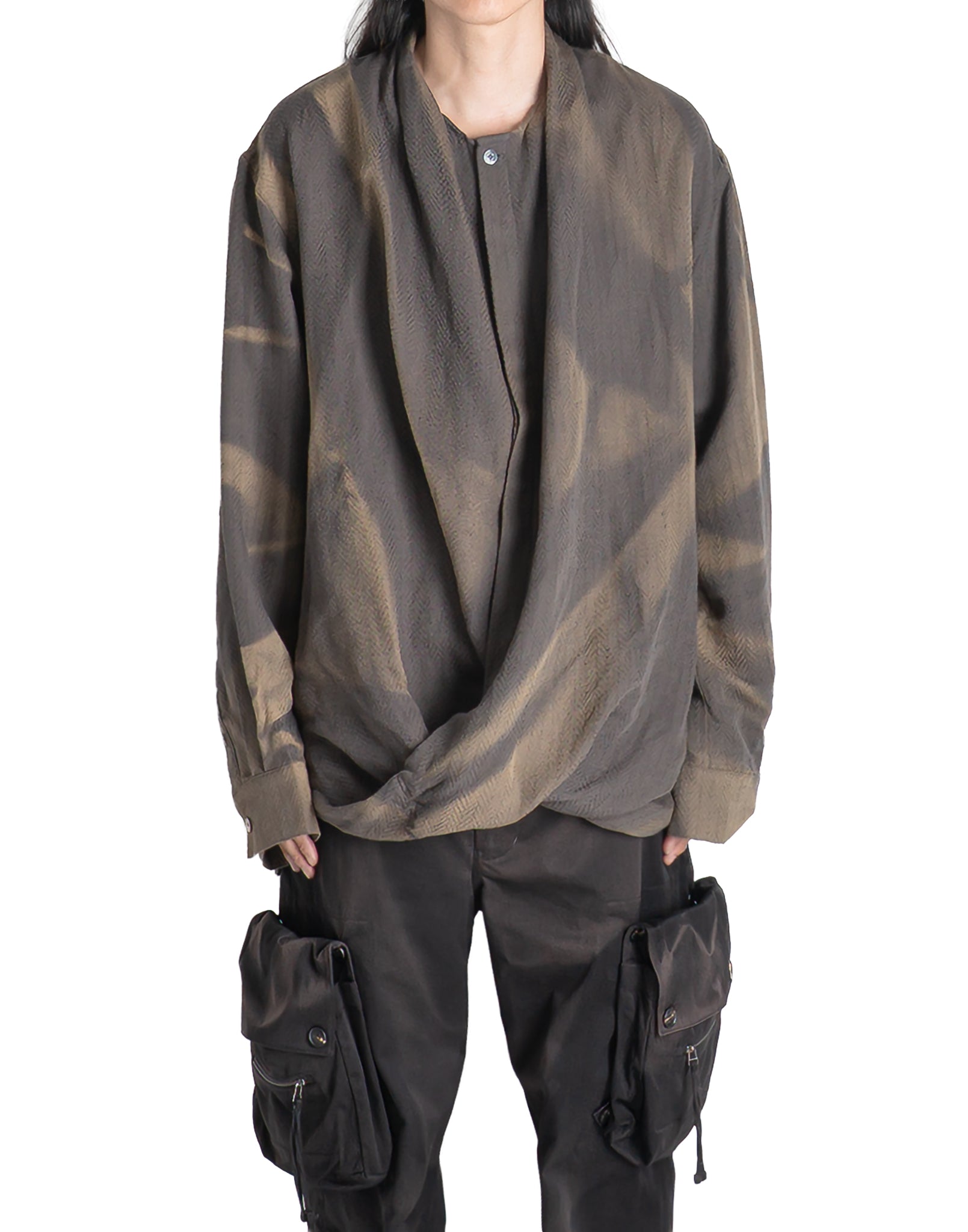 JiyongKim - SUN-BLEACHED DRAPE SHIRT - 082plus