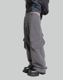 SUN-BLEACHED DRAPED POCKET SWEATPANTS