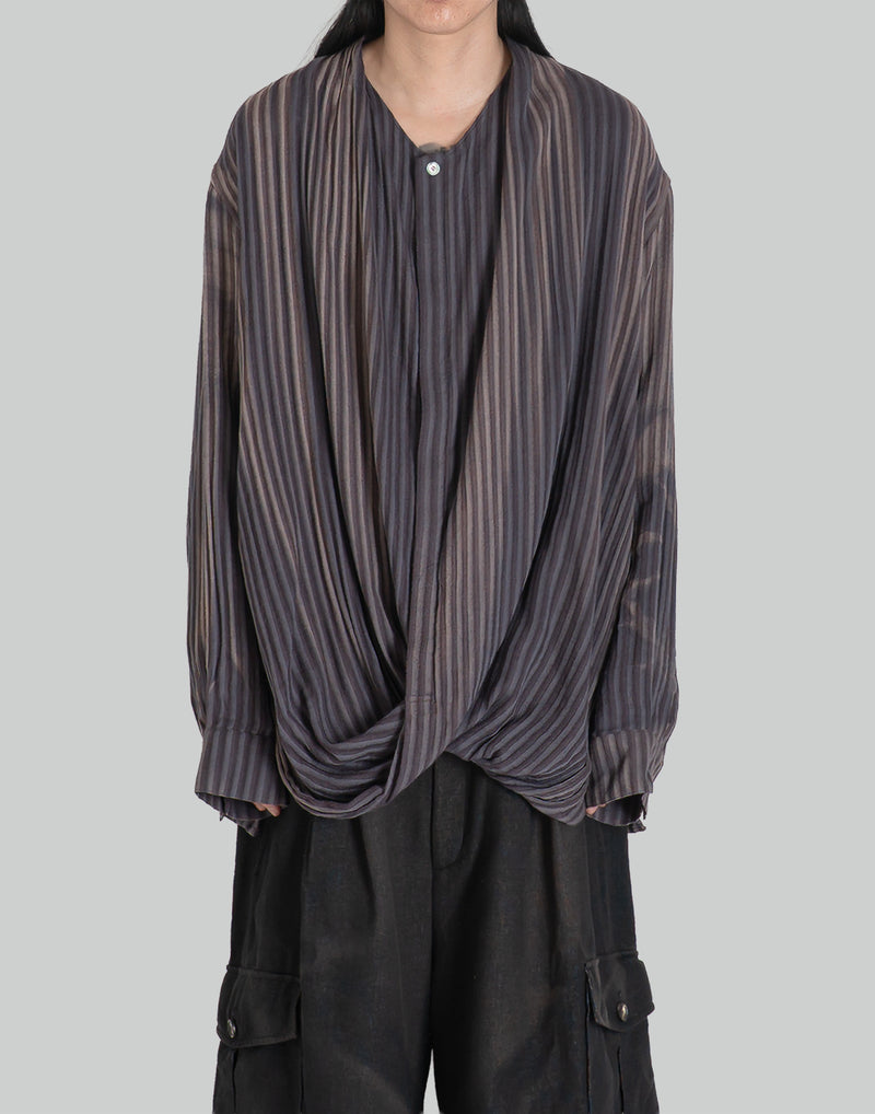 JiyongKim - SUN-BLEACHED DRAPED SHIRT - 082plus