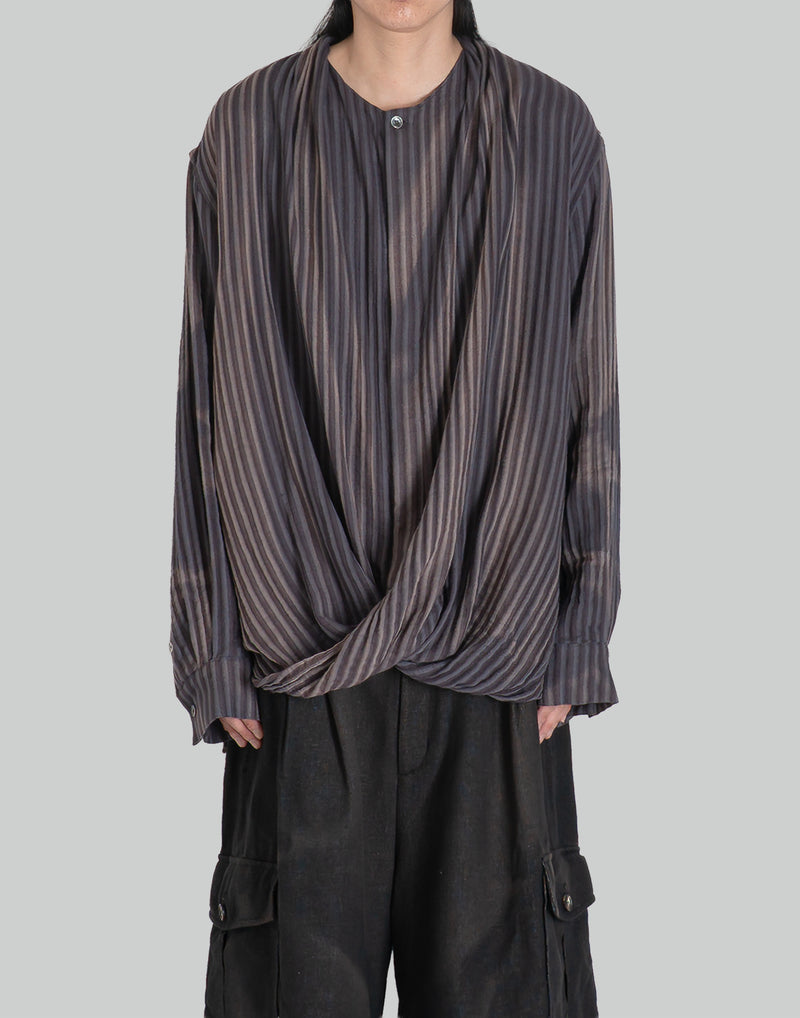 JiyongKim - SUN-BLEACHED DRAPED SHIRT - 082plus