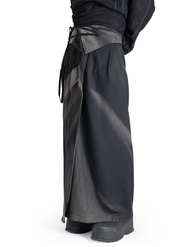 JiyongKim - SUN-BLEACHED FOLDED WRAP SKIRT - 082plus