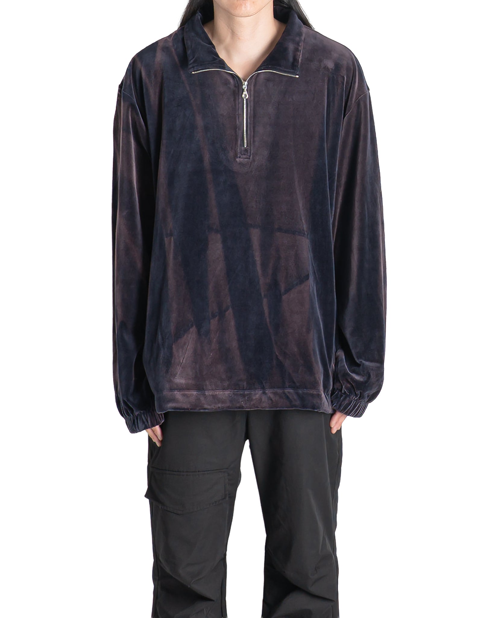 JiyongKim - SUN-BLEACHED HALF-ZIP SWEATSHIRT - 082plus