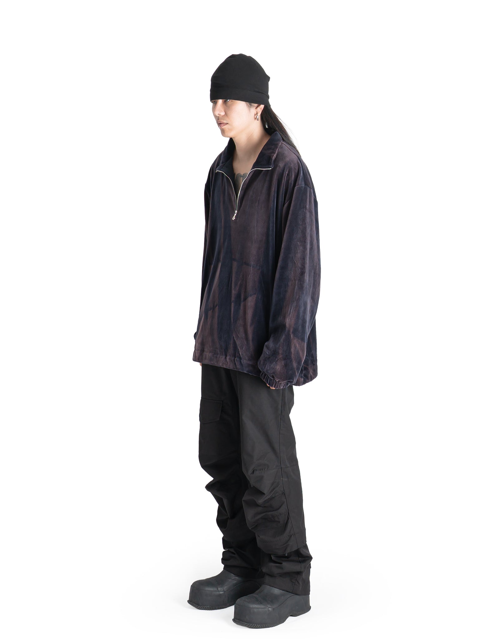 JiyongKim - SUN-BLEACHED HALF-ZIP SWEATSHIRT - 082plus