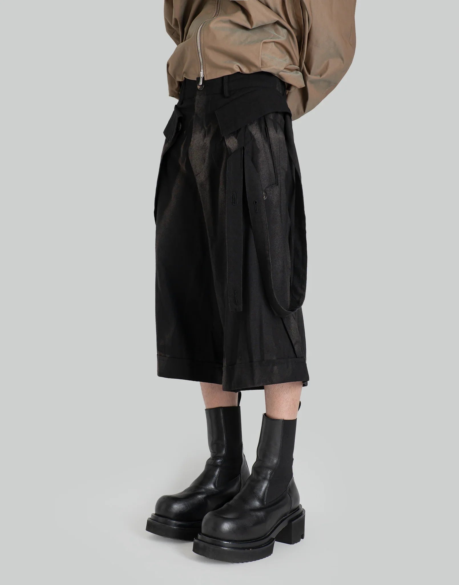 JiyongKim SUN-BLEACHED LAYERED HALF TROUSERS – 082plus