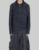 SUN-BLEACHED LAYERED NET HOODIE