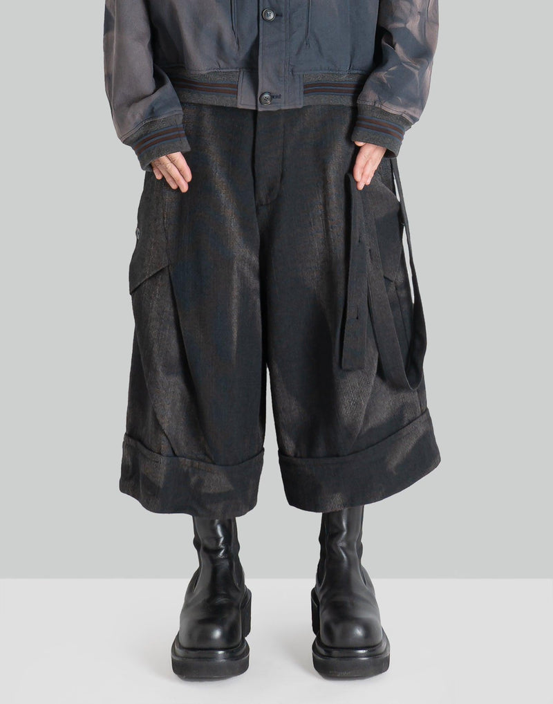 JiyongKim - SUN-BLEACHED LAYERED STRAP HALF TROUSERS - 082plus