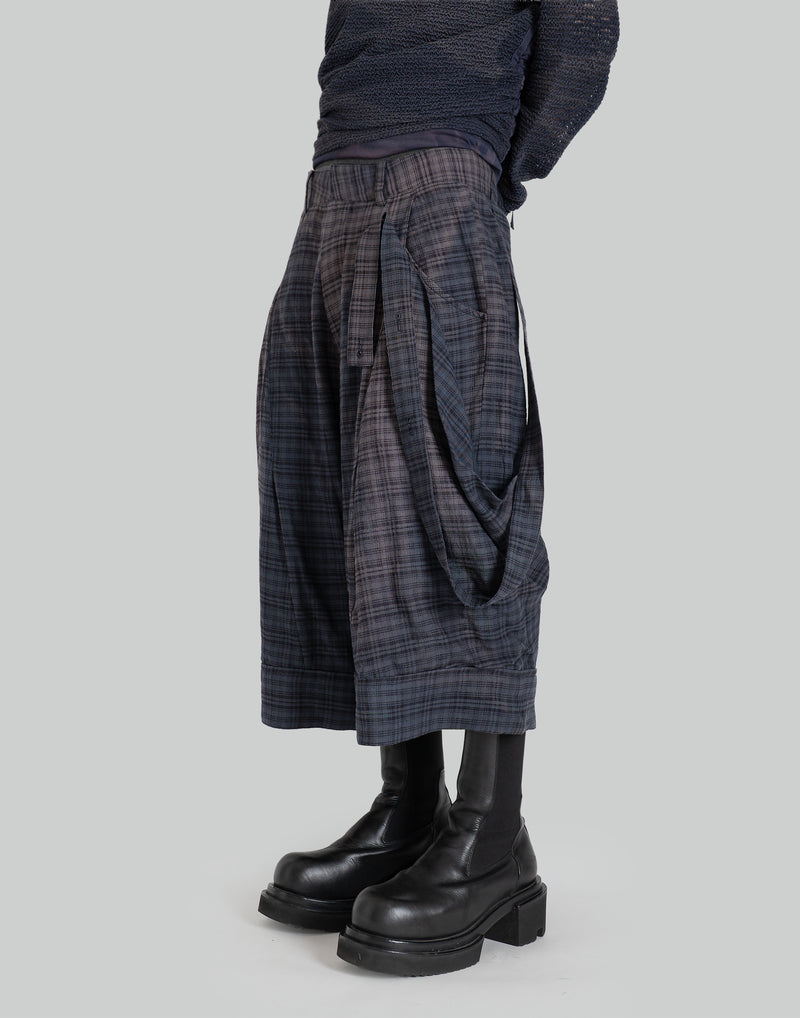 JiyongKim - SUN-BLEACHED LAYERED STRAP HALF TROUSERS - 082plus