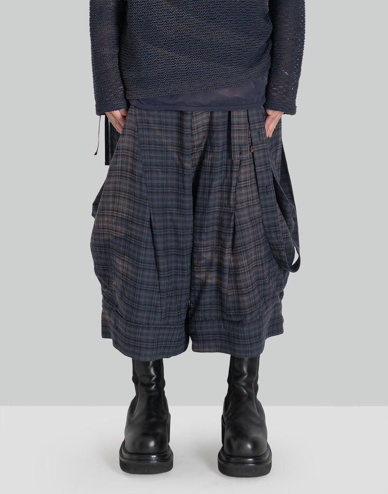 JiyongKim - SUN-BLEACHED LAYERED STRAP HALF TROUSERS - 082plus