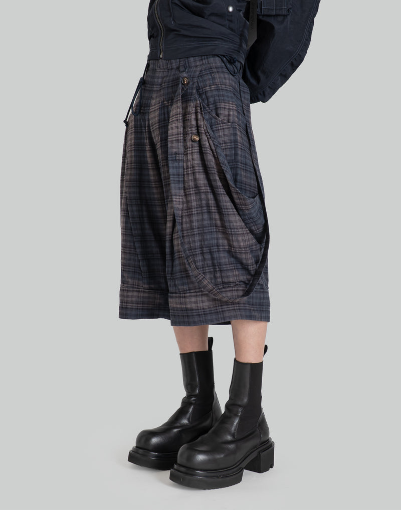 JiyongKim - SUN-BLEACHED LAYERED STRAP HALF TROUSERS - 082plus