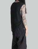 SUN-BLEACHED MESH LAYERED SLEEVELESS