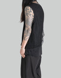 SUN-BLEACHED MESH LAYERED SLEEVELESS