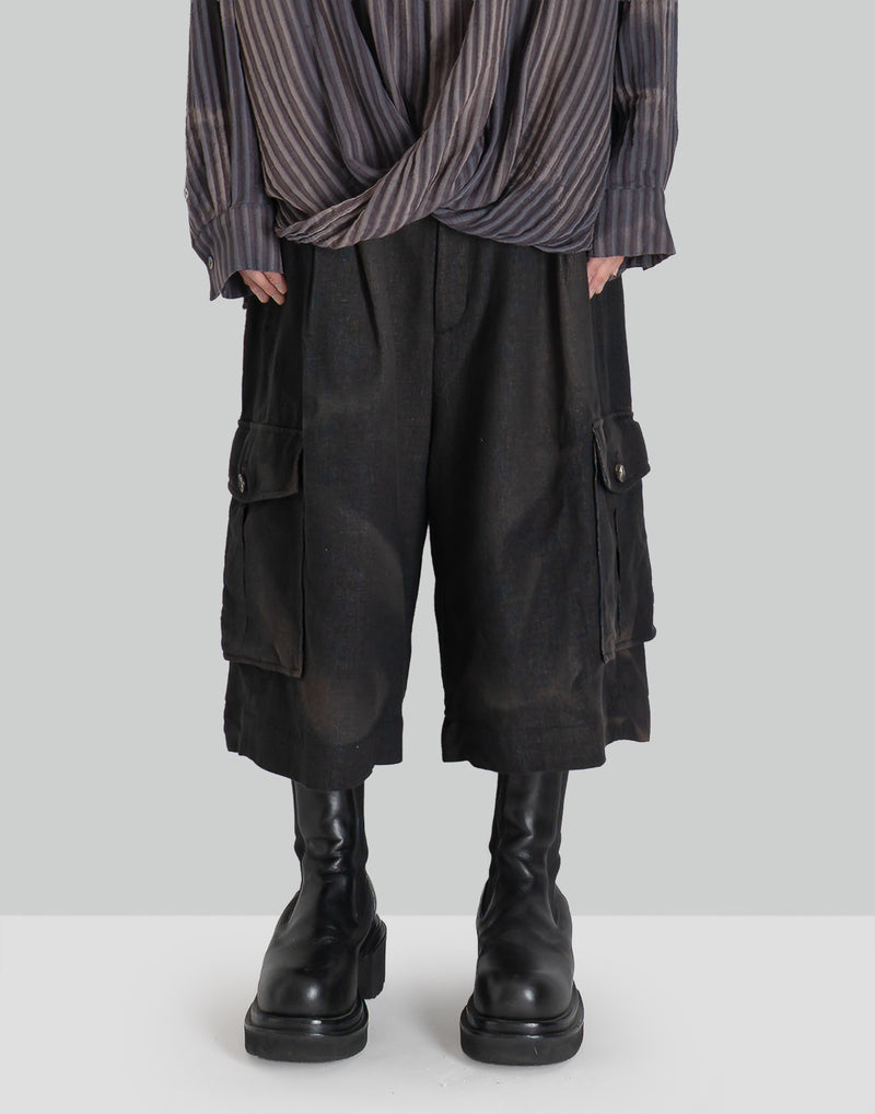 JiyongKim - SUN-BLEACHED MULTI POCKET HALF TROUSERS - 082plus