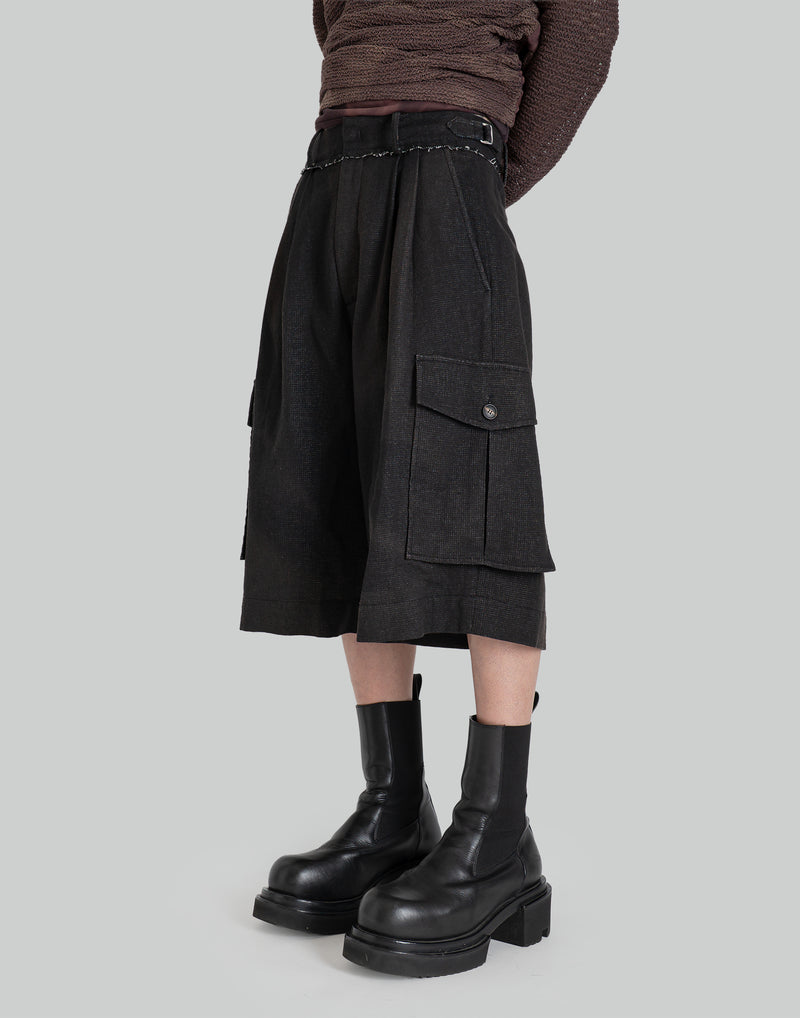 JiyongKim - SUN-BLEACHED MULTI POCKET HALF TROUSERS - 082plus