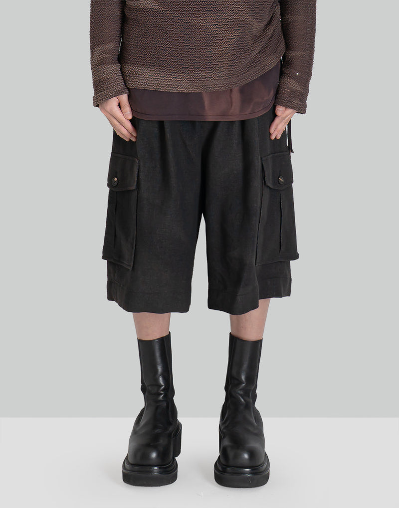 JiyongKim - SUN-BLEACHED MULTI POCKET HALF TROUSERS - 082plus