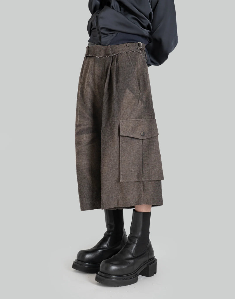 JiyongKim SUN-BLEACHED MULTI POCKET HALF TROUSERS – 082plus