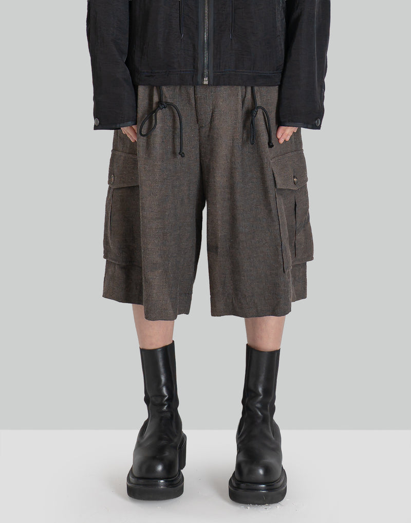 JiyongKim - SUN-BLEACHED MULTI POCKET HALF TROUSERS - 082plus