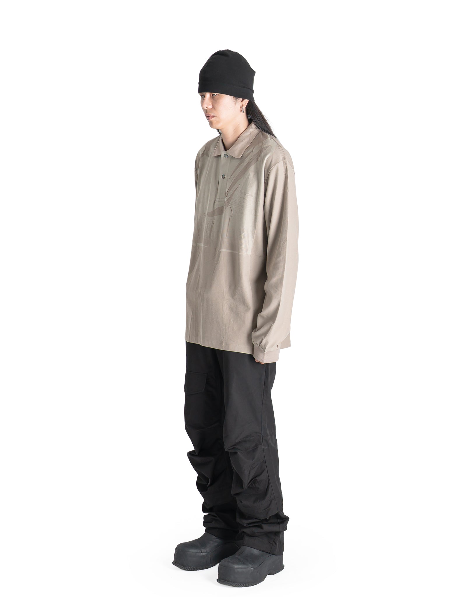 JiyongKim - SUN-BLEACHED PACK POLO T-SHIRT (LONG) - 082plus