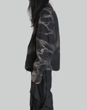 SUN-BLEACHED PLEATED BIKER JACKET - 082plus