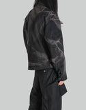 SUN-BLEACHED PLEATED BIKER JACKET - 082plus