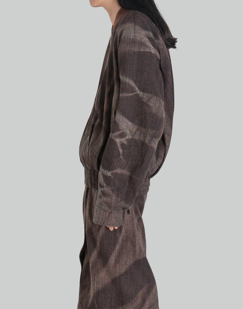 JiyongKim - SUN-BLEACHED PLEATED BOMBER - 082plus