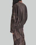 SUN-BLEACHED PLEATED BOMBER - 082plus