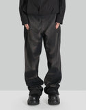 SUN-BLEACHED RAW EDGED STRAIGHT TROUSERS - 082plus