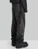 SUN-BLEACHED RAW EDGED STRAIGHT TROUSERS - 082plus
