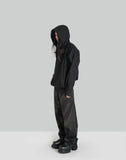 SUN-BLEACHED RAW EDGED STRAIGHT TROUSERS - 082plus