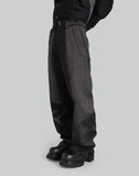 SUN-BLEACHED RAW EDGED STRAIGHT TROUSERS