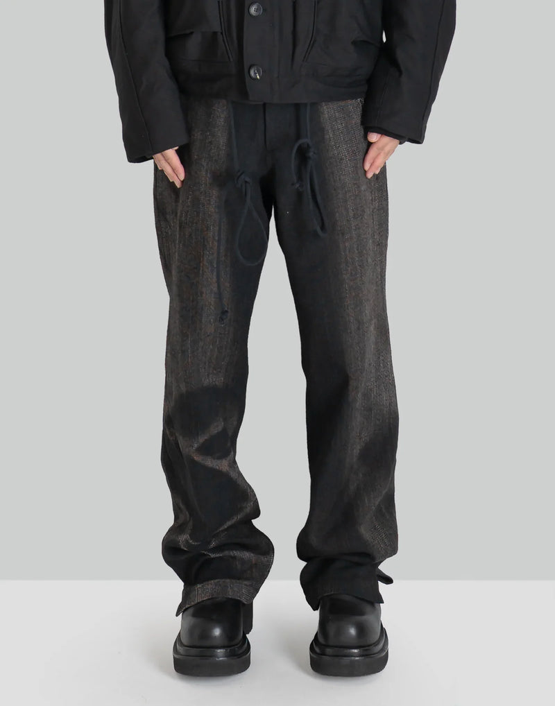 JiyongKim - SUN-BLEACHED RAW EDGED STRAIGHT TROUSERS - 082plus