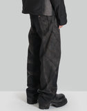 SUN-BLEACHED RAW EDGED STRAIGHT TROUSERS - 082plus