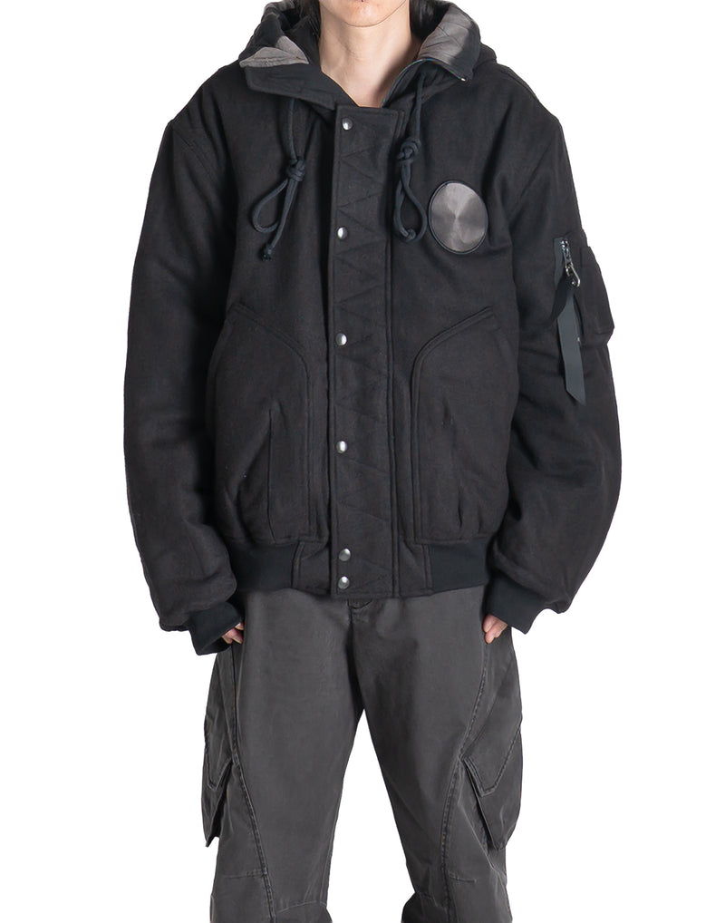 JiyongKim - x ALPHA INDUSTRIES SUN-BLEACHED SPLIT-HOOD FLIGHT JACKET - 082plus