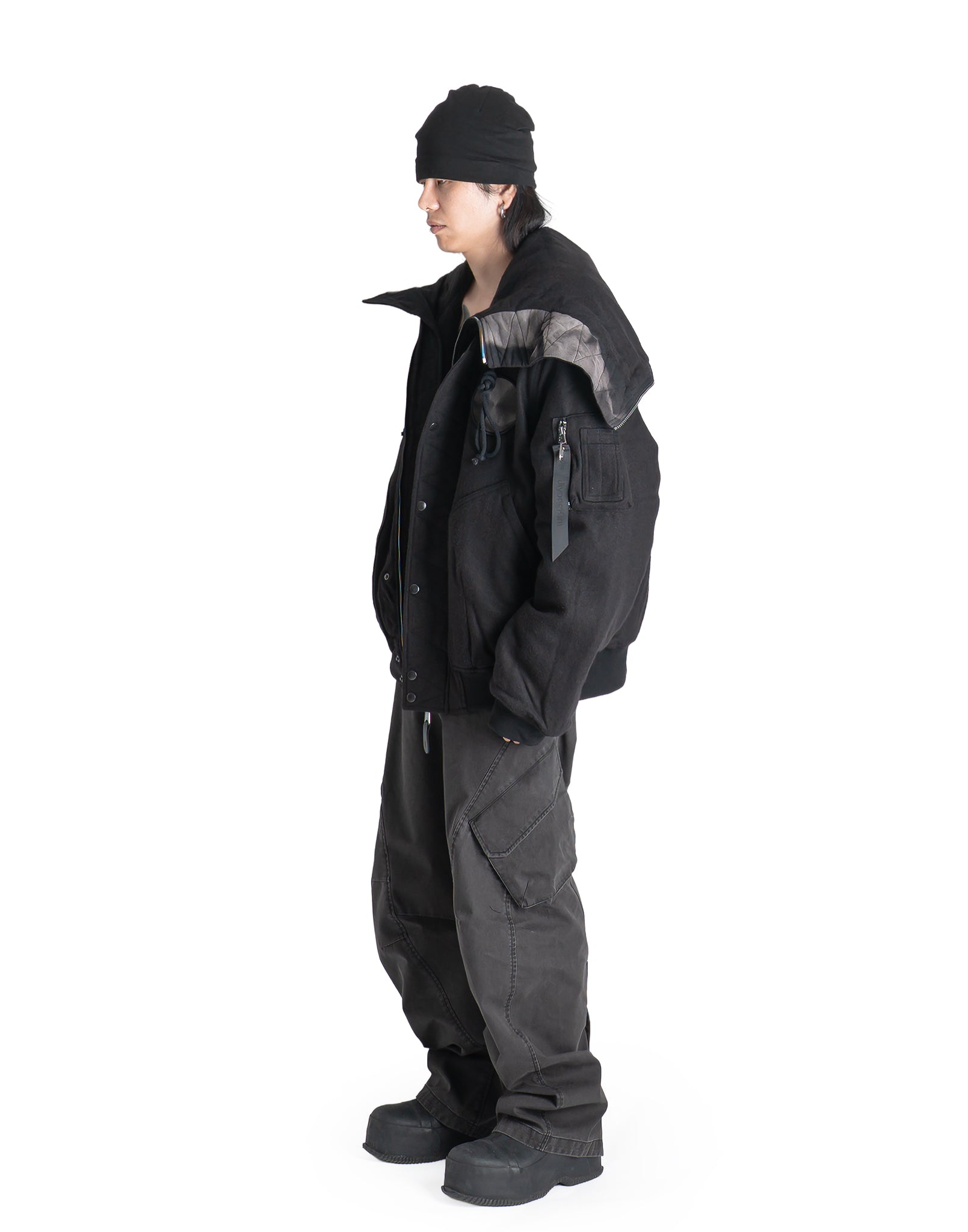 JiyongKim - x ALPHA INDUSTRIES SUN-BLEACHED SPLIT-HOOD FLIGHT JACKET - 082plus