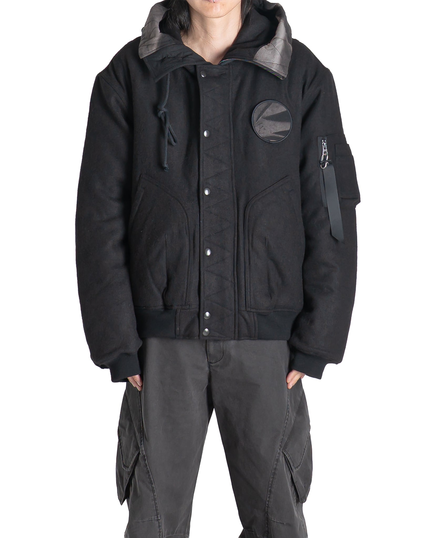 JiyongKim - x ALPHA INDUSTRIES SUN-BLEACHED SPLIT-HOOD FLIGHT JACKET - 082plus